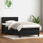 Cama box spring con colchón cuero sintético blanco 100x200 cm