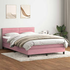Cama box spring con colchón cuero sintético blanco 100x200 cm