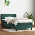 Cama box spring con colchón cuero sintético blanco 100x200 cm