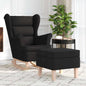 Silla mecedora de lino blanco 74x90x102 cm