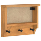Perchero de pared SANDNES 45x12x35 cm madera maciza de pino