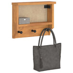 Perchero de pared SANDNES 45x12x35 cm madera maciza de pino