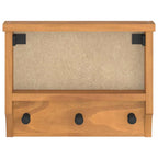 Perchero de pared SANDNES 45x12x35 cm madera maciza de pino