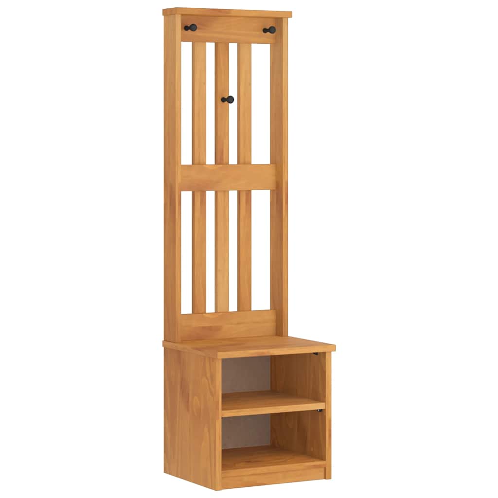 Perchero de entrada SANDNES 45x40x159,5cm madera maciza de pino