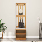 Perchero de entrada SANDNES 45x40x159,5cm madera maciza de pino
