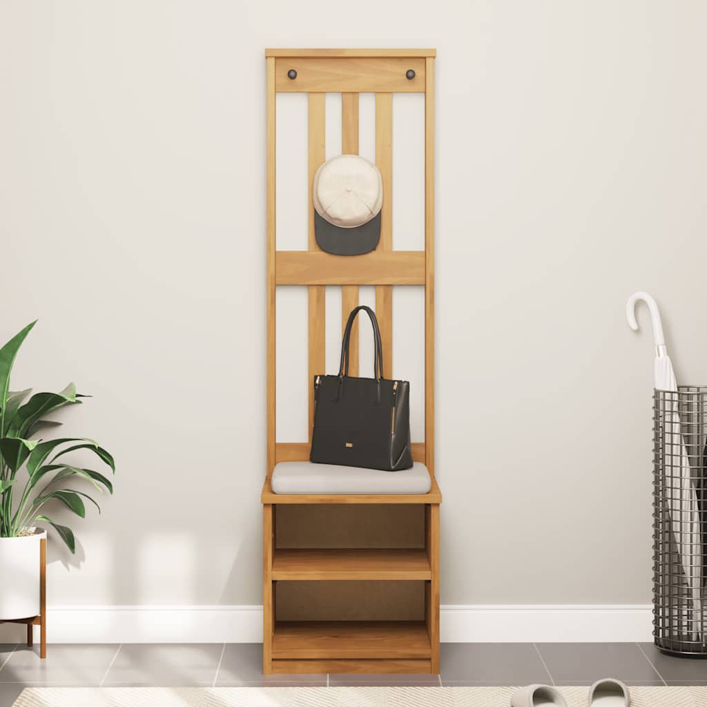 Perchero de entrada SANDNES 45x40x159,5cm madera maciza de pino