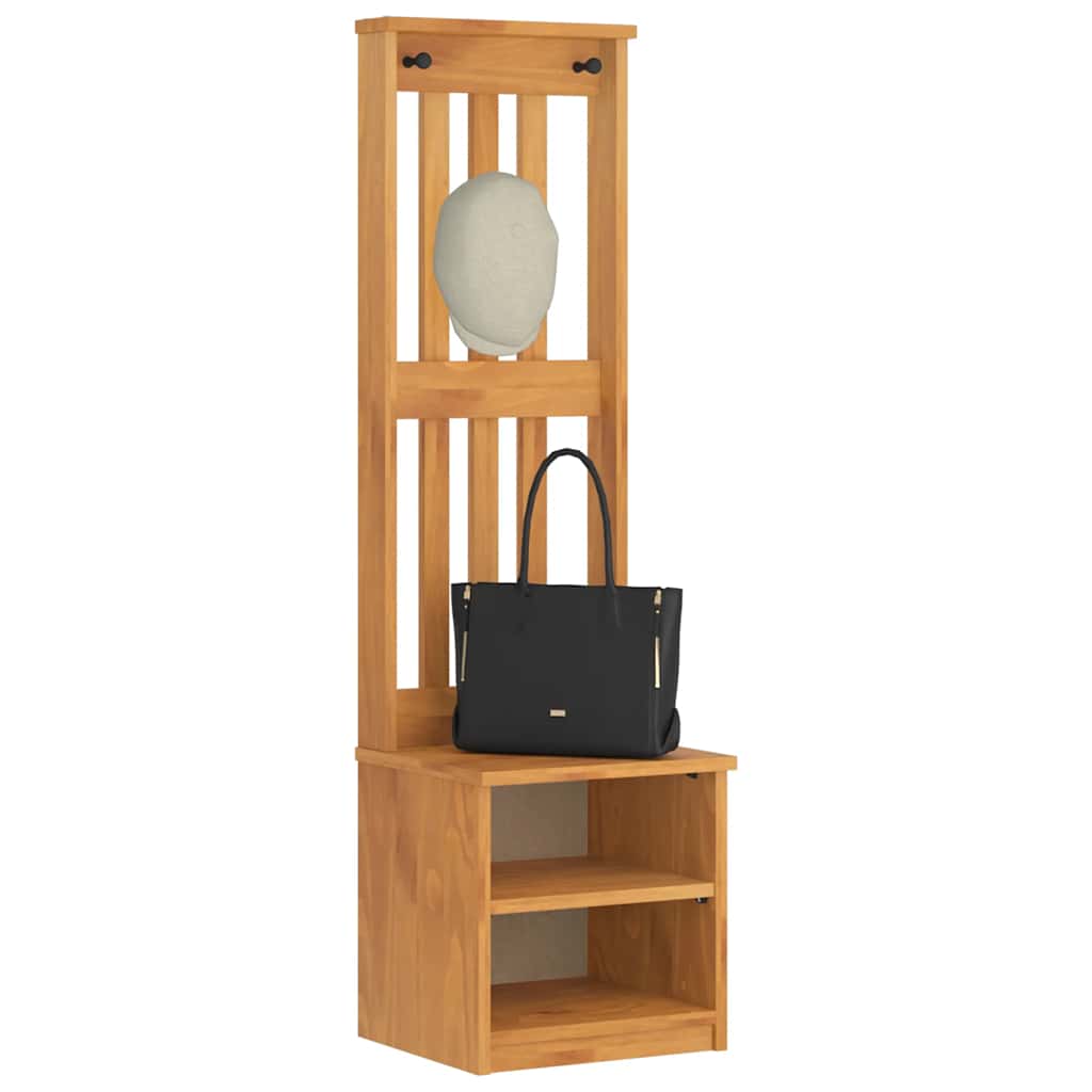 Perchero de entrada SANDNES 45x40x159,5cm madera maciza de pino