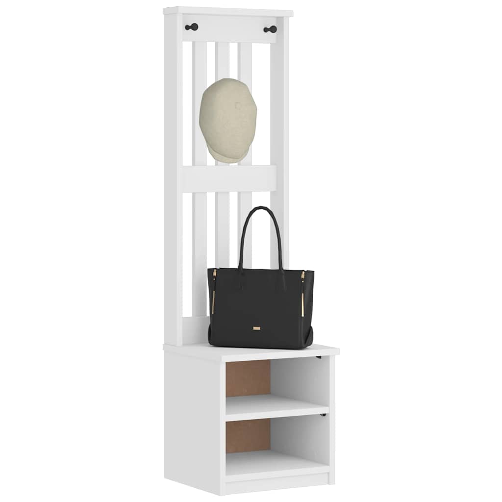 Perchero de entrada SANDNES 45x40x159,5cm madera maciza de pino