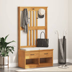 Perchero de entrada SANDNES 45x40x159,5cm madera maciza de pino
