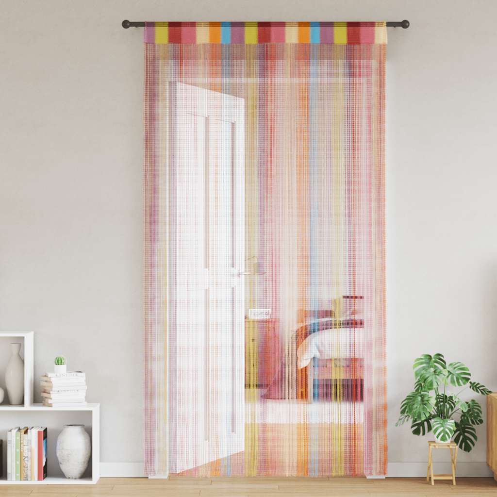 Cortinas de cuerdas 2 uds morado 100x250 cm