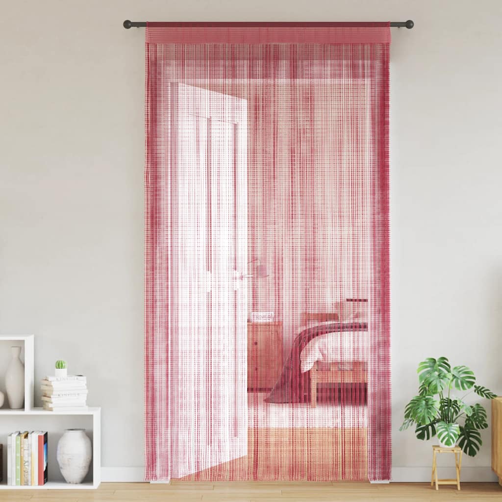 Cortinas de cuerdas 2 uds morado 100x250 cm