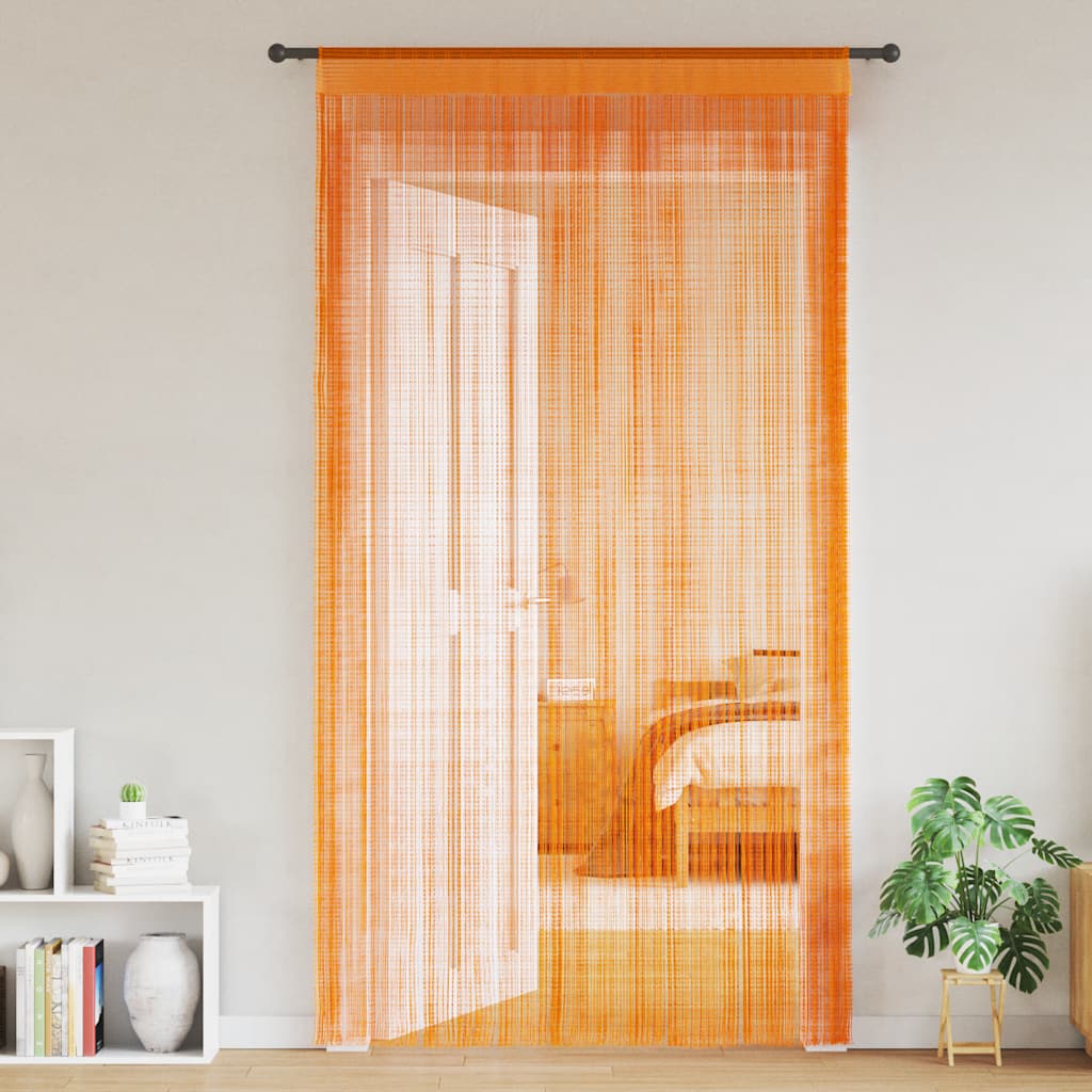 Cortinas de cuerdas 2 uds morado 100x250 cm