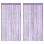 Cortinas de cuerdas 2 uds morado 100x250 cm