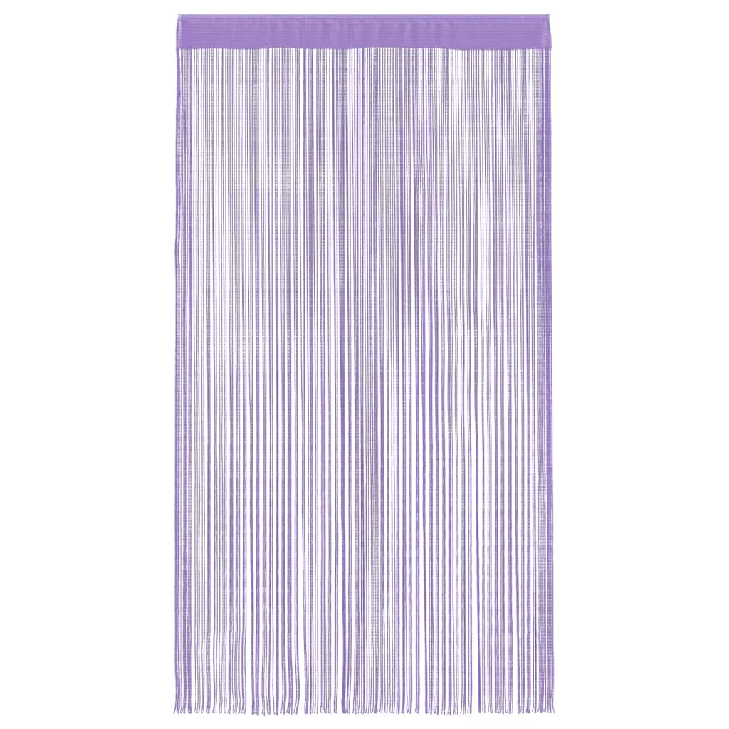 Cortinas de cuerdas 2 uds morado 100x250 cm