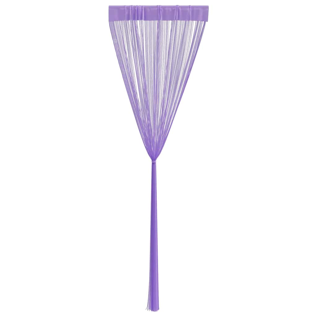 Cortinas de cuerdas 2 uds morado 100x250 cm