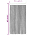 Cortinas de cuerdas 2 uds morado 100x250 cm