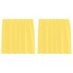 Cortinas de gasa con bolsillos para varillas 2 uds. amarillo