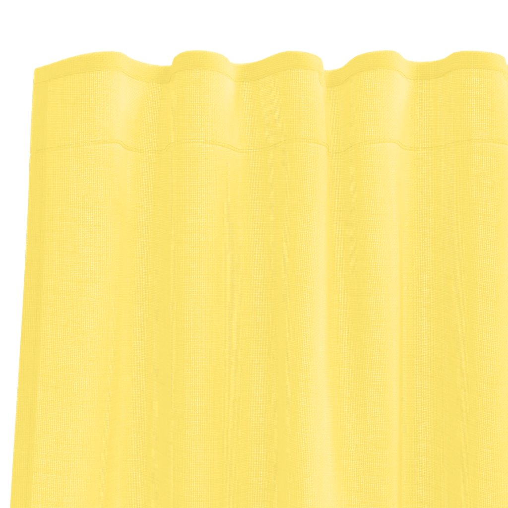 Cortinas de gasa con bolsillos para varillas 2 uds. amarillo