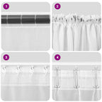 Cortinas de gasa con bolsillos para varillas 2 uds. amarillo