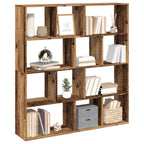 Estantería de madera de ingeniería envejecida 132x29x141,5 cm