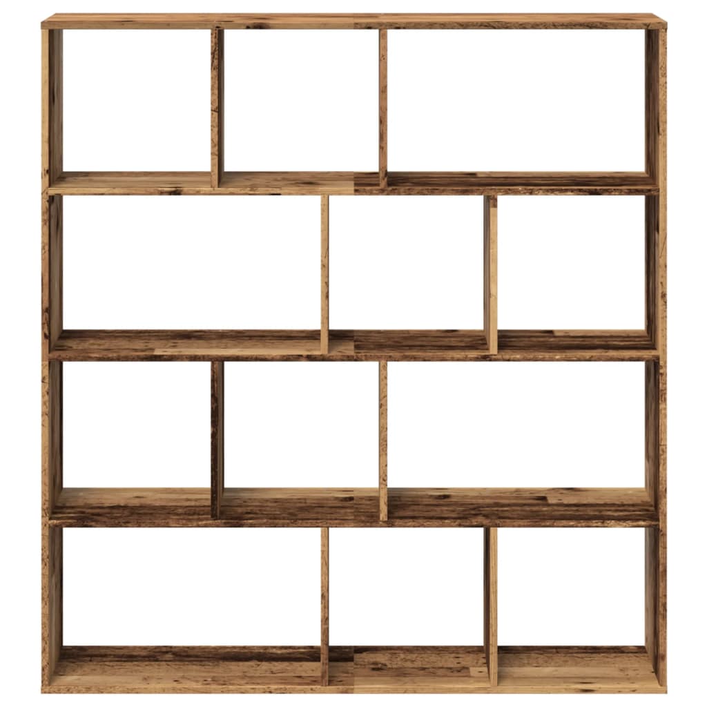 Estantería de madera de ingeniería envejecida 132x29x141,5 cm