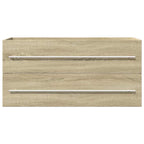Armario para lavab contrachapada color roble 100x38,5x48 cm