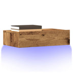 Mueble de TV con luces LED 2 uds gris hormigón 60x35x15,5 cm
