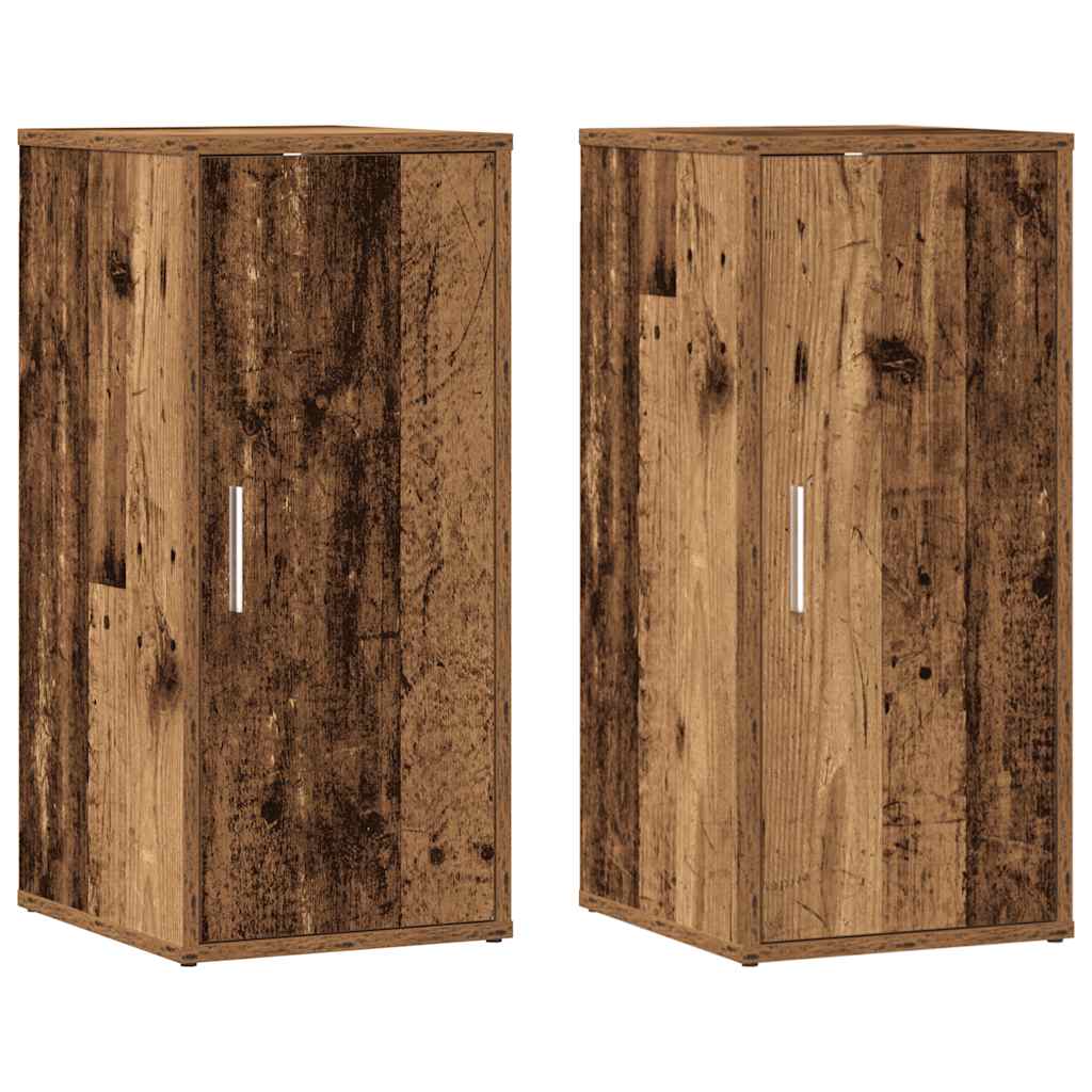 Zapateros 2 uds madera ingeniería envejecida 32x35x70cm