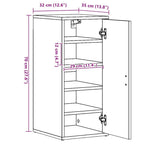 Zapateros 2 uds madera ingeniería envejecida 32x35x70cm