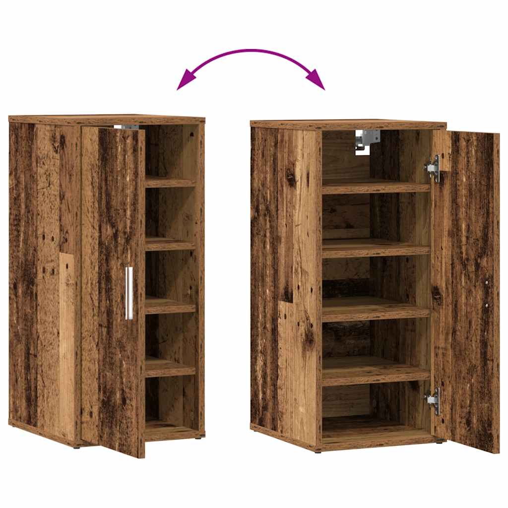Zapateros 2 uds madera ingeniería envejecida 32x35x70cm