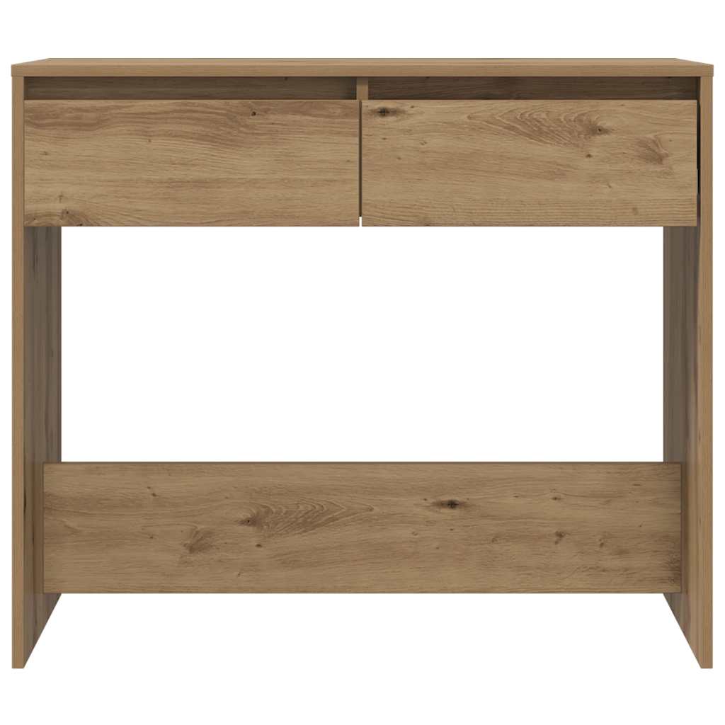 Mesa consola madera de ingeniería roble artesanal 89x41x76,5 cm