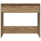 Mesa consola madera de ingeniería roble artesanal 89x41x76,5 cm