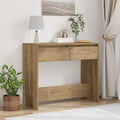 Mesa consola madera de ingeniería roble artesanal 89x41x76,5 cm