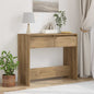 Mesa consola madera de ingeniería roble artesanal 89x41x76,5 cm
