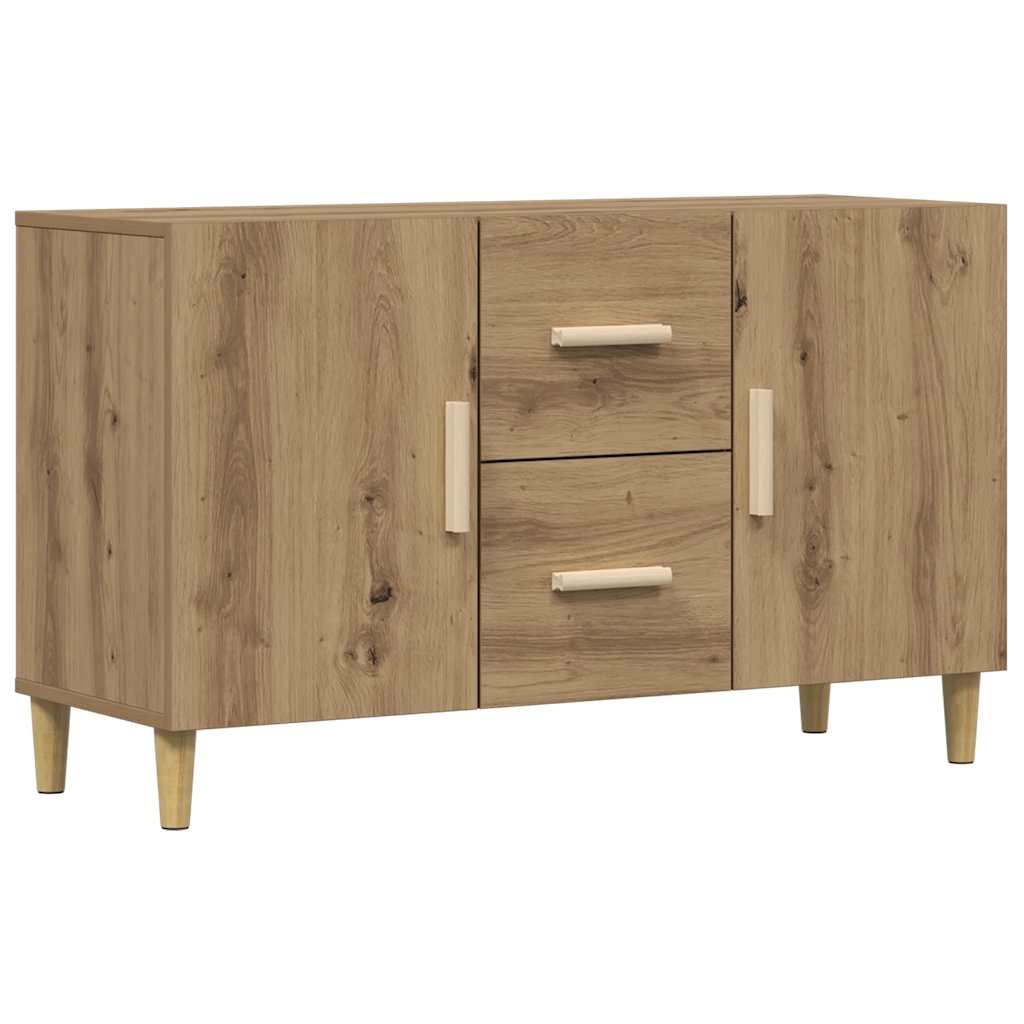 Aparador de madera de ingeniería roble artisan 100x36x60 cm