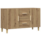 Aparador de madera de ingeniería roble artisan 100x36x60 cm