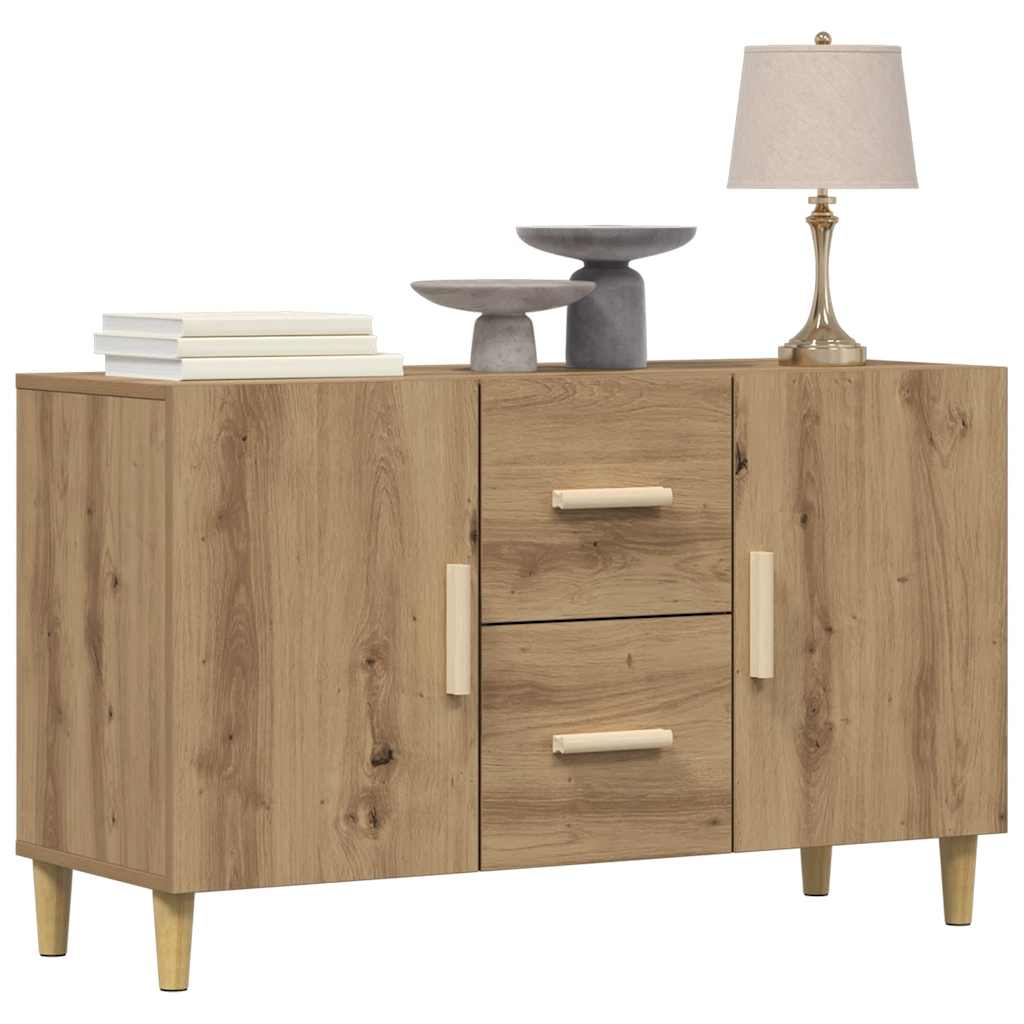 Aparador de madera de ingeniería roble artisan 100x36x60 cm
