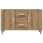 Aparador de madera de ingeniería roble artisan 100x36x60 cm