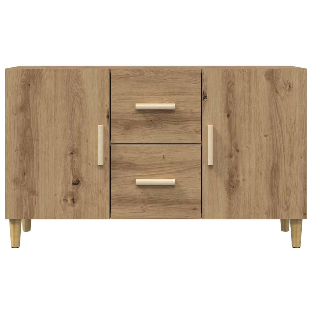 Aparador de madera de ingeniería roble artisan 100x36x60 cm
