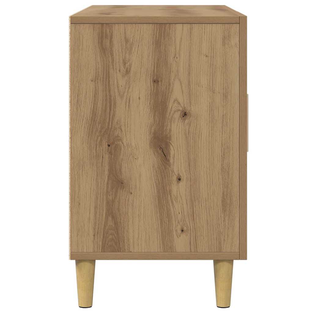 Aparador de madera de ingeniería roble artisan 100x36x60 cm