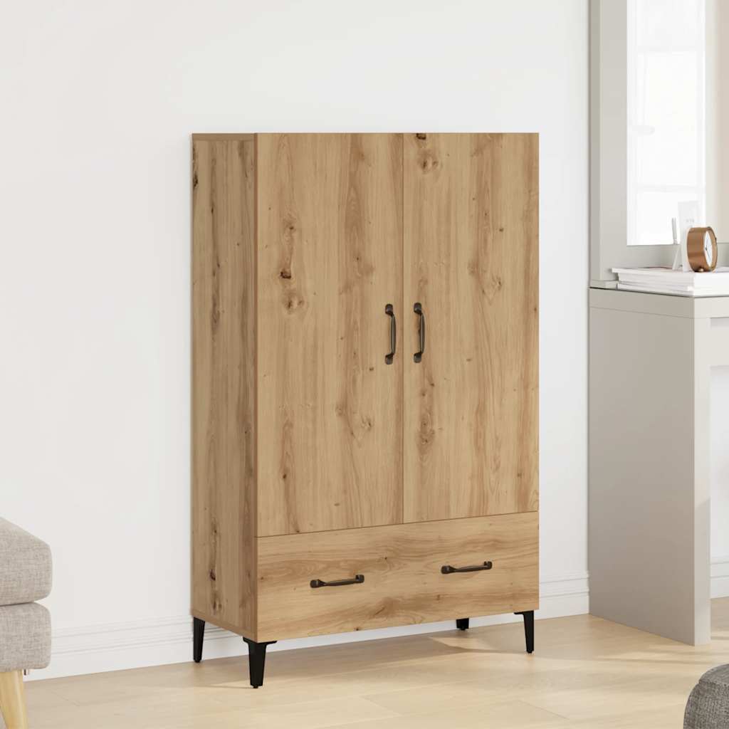 Aparador alto blanco 29,5x34x119,5 cm madera de ingeniería