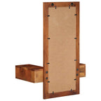 Espejo de pared con cajones madera maciza de acacia 60x33x90 cm