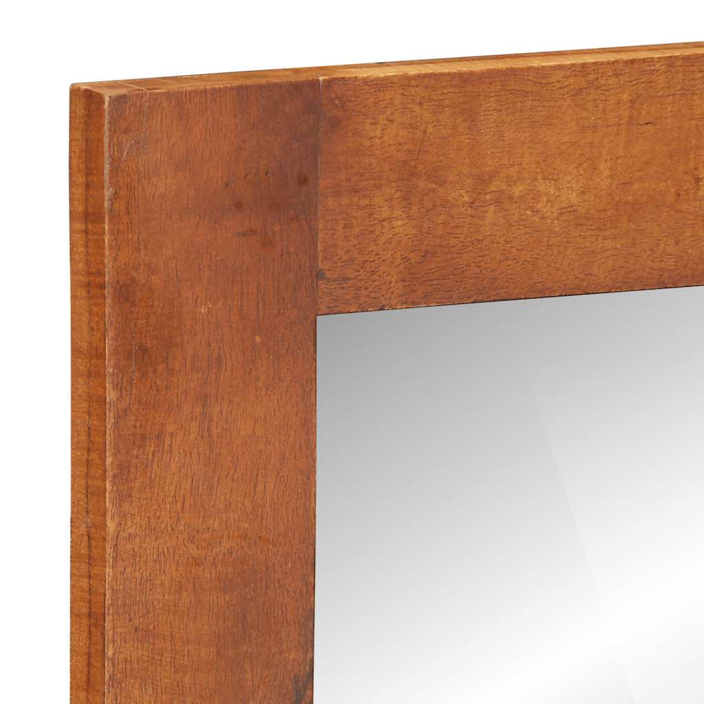 Espejo de pared con cajones madera maciza de acacia 60x33x90 cm