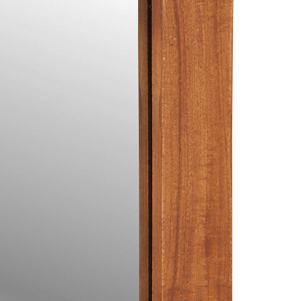 Espejo de pared con cajones madera maciza de acacia 60x33x90 cm