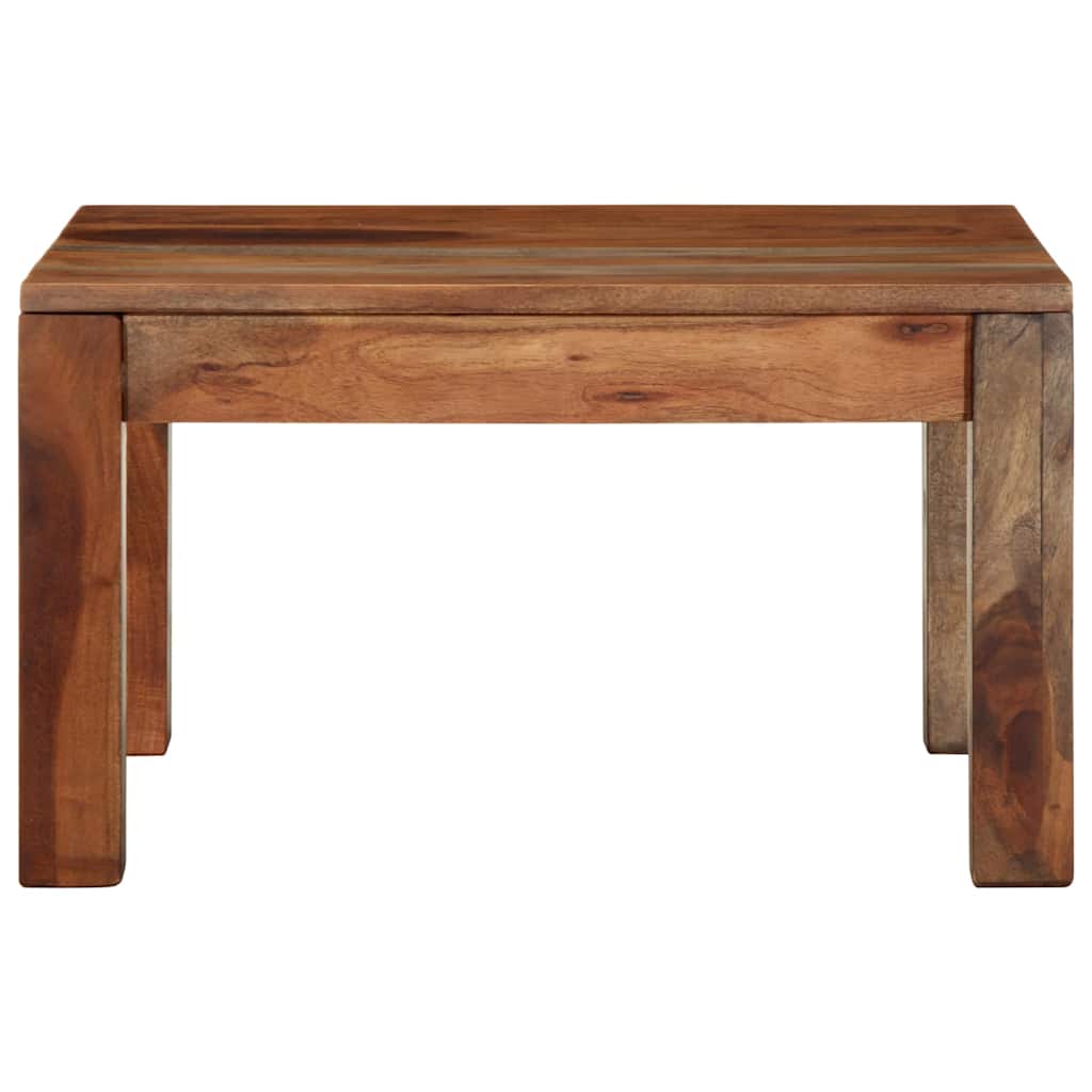 Mesa de centro madera maciza de acacia 60x60x35 cm