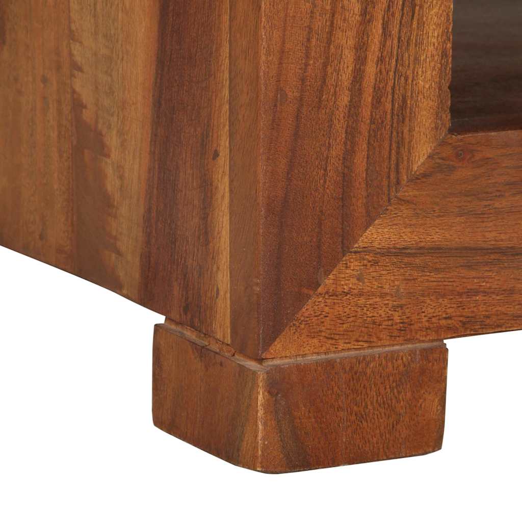 Mesa auxiliar madera maciza acacia 37x29x40 cm