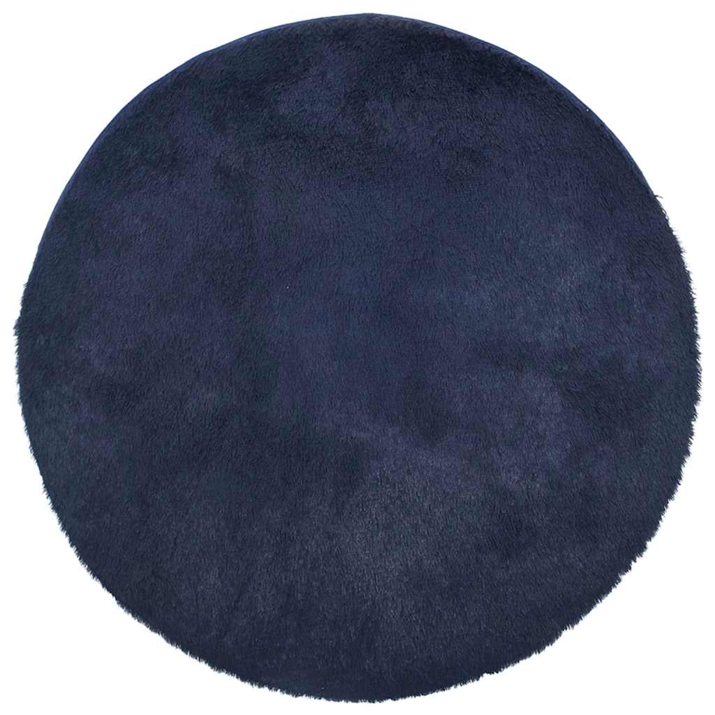 Alfombra de pelo largo NAVARRA azul marino 100x100 cm poliéster