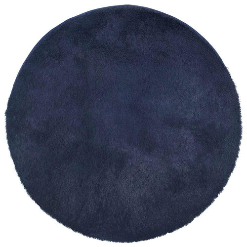 Alfombra de pelo largo NAVARRA azul marino 100x100 cm poliéster