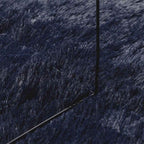 Alfombra de pelo largo NAVARRA azul marino 100x100 cm poliéster