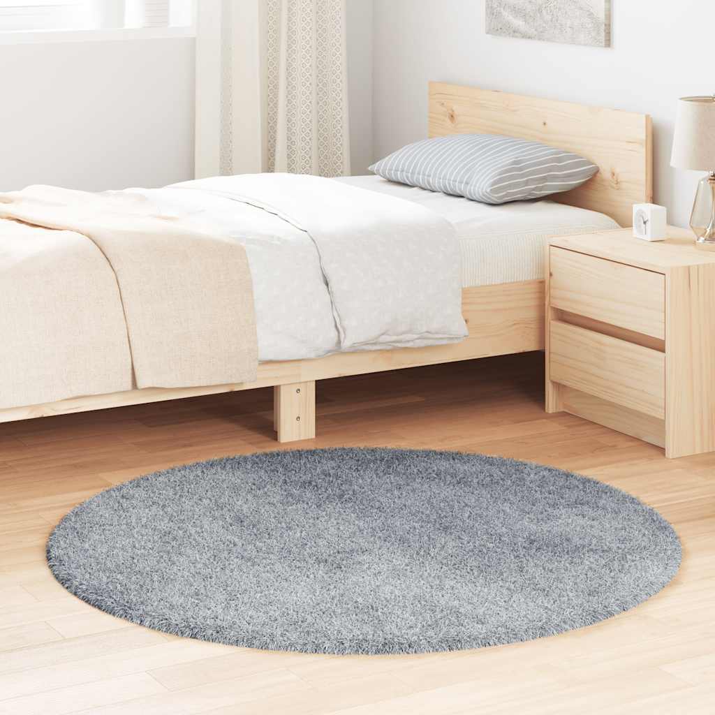 Alfombra de pelo largo NAVARRA azul marino 100x100 cm poliéster